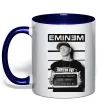 Чашка с цветной ручкой Eminem in police Глубокий темно-синий фото