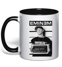 Чашка з кольоровою ручкою Eminem in police