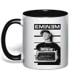 Чашка с цветной ручкой Eminem in police Черный фото