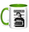 Чашка с цветной ручкой Eminem in police Зеленый фото
