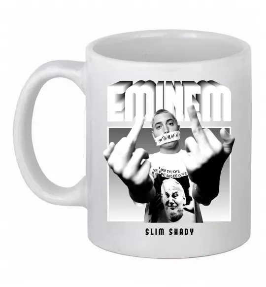 Чашка керамічна Slim shady Білий фото