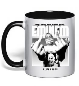 Чашка с цветной ручкой Slim shady