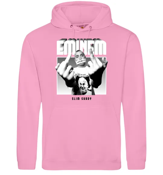 Мужская толстовка (худи) Slim shady Розовый фото