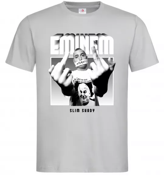 Мужская футболка Slim shady Серый фото