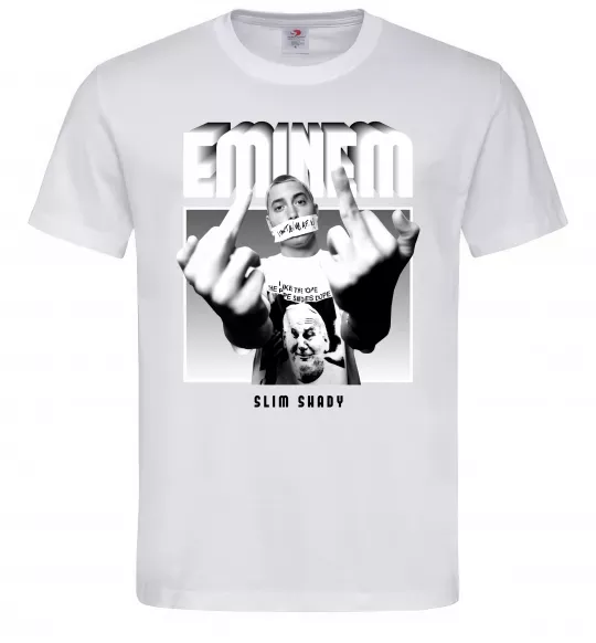 Мужская футболка Slim shady Белый фото