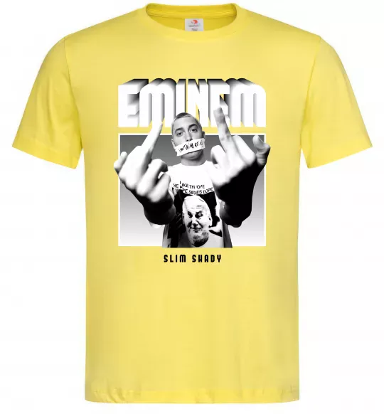 Мужская футболка Slim shady Лимонный фото