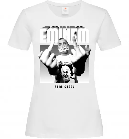 Женская футболка Slim shady Белый фото
