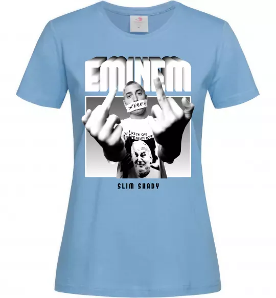 Женская футболка Slim shady Голубой фото