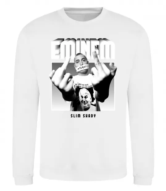 Світшот Slim shady Білий фото