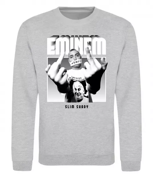 Світшот Slim shady Сірий меланж фото