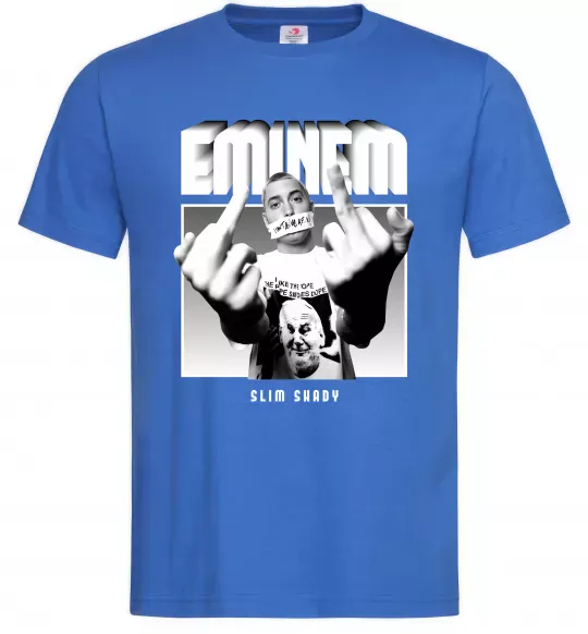 Мужская футболка Slim shady Ярко-синий фото