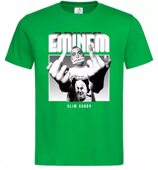 Мужская футболка Slim shady Зеленый фото