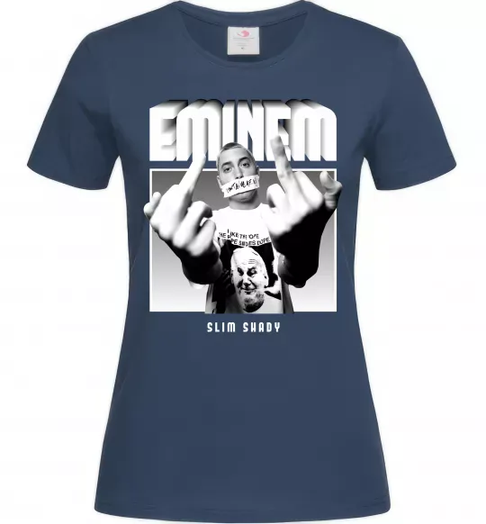 Женская футболка Slim shady Темно-синий фото