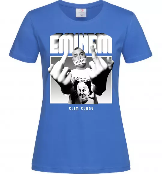 Женская футболка Slim shady Ярко-синий фото