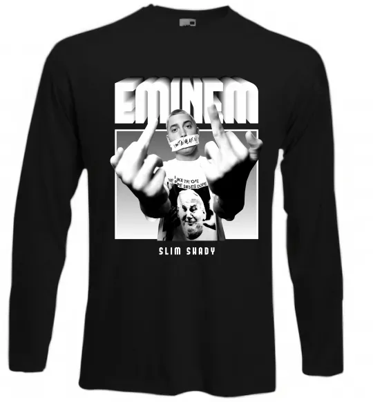 Лонгслів Slim shady Чорний фото