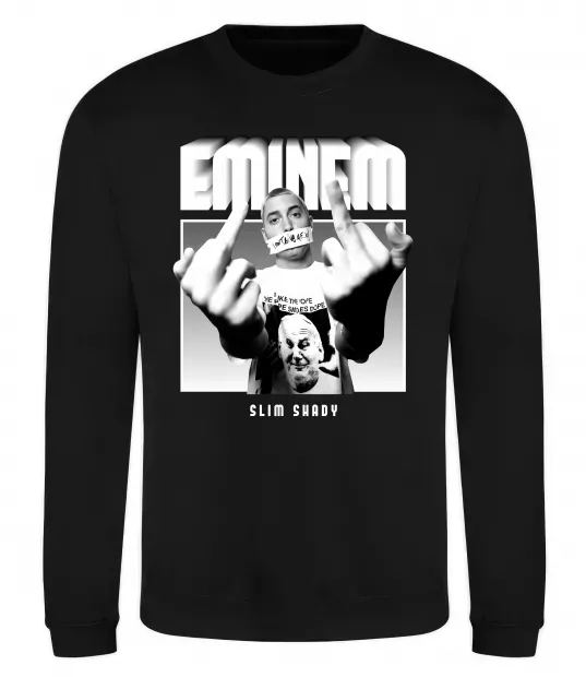 Світшот Slim shady Чорний фото