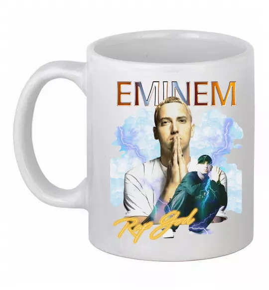 Чашка керамическая Eminem Rap God Белый фото