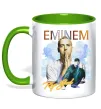 Чашка з кольоровою ручкою Eminem Rap God Лаймовий фото