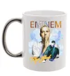 Чашка с цветной ручкой Eminem Rap God Серебро фото