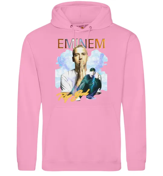 Чоловіча толстовка (худі) Eminem Rap God Рожевий фото