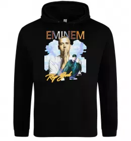 Мужская толстовка (худи) Eminem Rap God Черный фото