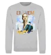 Свитшот Eminem Rap God Серый меланж фото