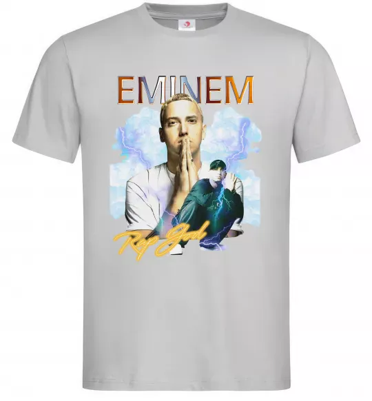 Мужская футболка Eminem Rap God Серый фото