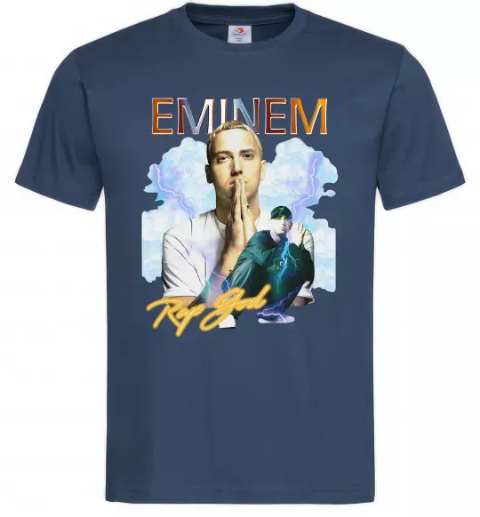 Мужская футболка Eminem Rap God Темно-синий фото