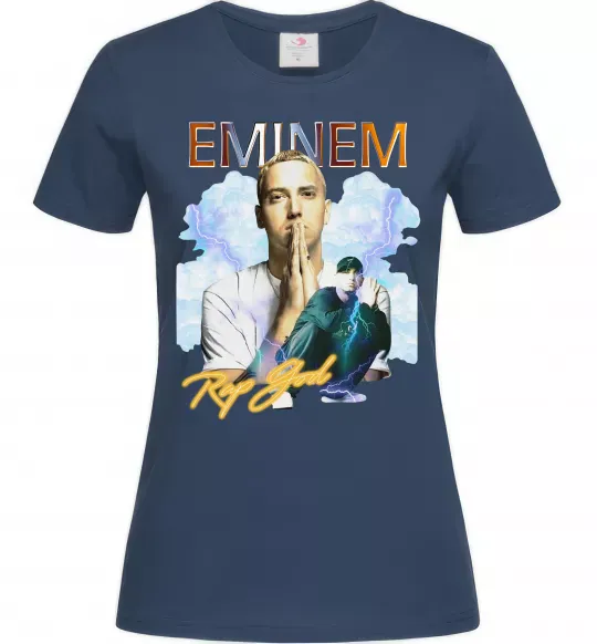 Жіноча футболка Eminem Rap God Темно-синій фото