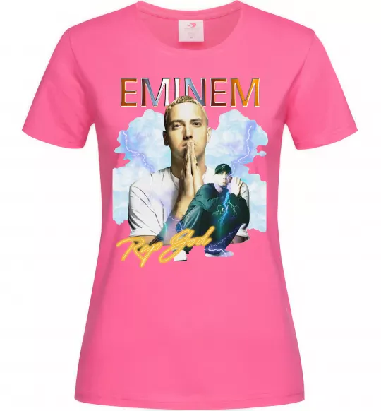 Жіноча футболка Eminem Rap God Яскраво-рожевий фото
