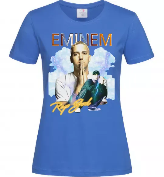 Жіноча футболка Eminem Rap God Яскраво-синій фото