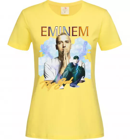 Жіноча футболка Eminem Rap God Лимонний фото