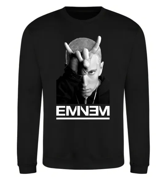 Свитшот Eminem чорно-білий Черный фото