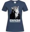 Жіноча футболка Eminem чорно-білий Темно-синій фото