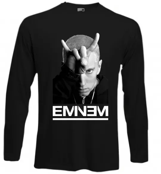 Лонгслив Eminem чорно-білий Черный фото