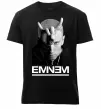 Чоловіча преміум футболка Eminem чорно-білий Чорний фото