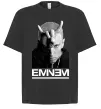 Футболка Оверсайз Eminem чорно-білий Черный фото