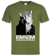 Чоловіча футболка Eminem чорно-білий Оливковий фото