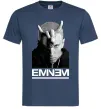 Чоловіча футболка Eminem чорно-білий Темно-синій фото