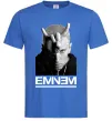 Чоловіча футболка Eminem чорно-білий Яскраво-синій фото