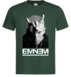 Чоловіча футболка Eminem чорно-білий Темно-зелений фото