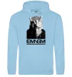 Чоловіча толстовка (худі) Eminem чорно-білий Блакитний фото