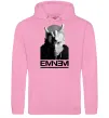 Женская толстовка (худи) Eminem чорно-білий Розовый фото