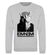 Свитшот Eminem чорно-білий Серый меланж фото