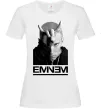 Жіноча футболка Eminem чорно-білий Білий фото