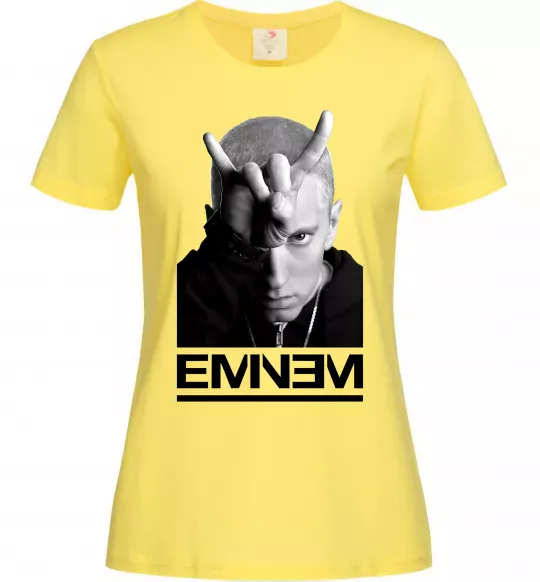 Жіноча футболка Eminem чорно-білий Лимонний фото