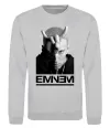 Свитшот Eminem чорно-білий Серый меланж фото