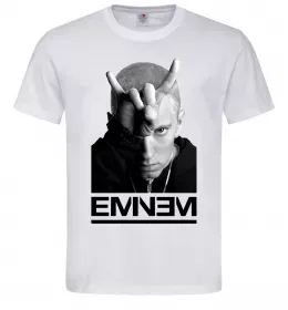 Мужская футболка Eminem чорно-білий Белый фото