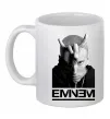 Чашка керамическая Eminem чорно-білий Белый фото
