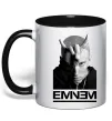 Чашка с цветной ручкой Eminem чорно-білий Черный фото